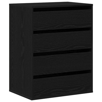 Mobile con Cassetti Nero 60 x 41 x 76 cm Legno multistrato