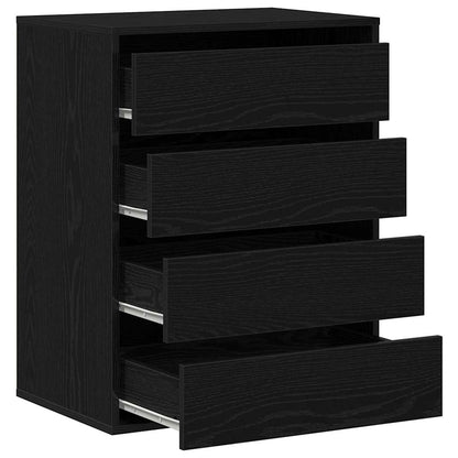 Mobile con Cassetti Nero 60 x 41 x 76 cm Legno multistrato