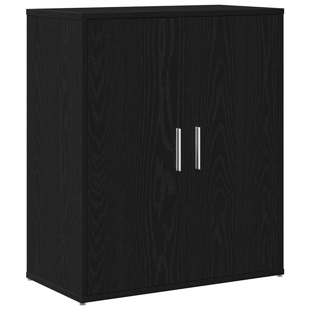 Credenza Rovere Nero 60x31x70 cm in Legno Multistrato - homemem39