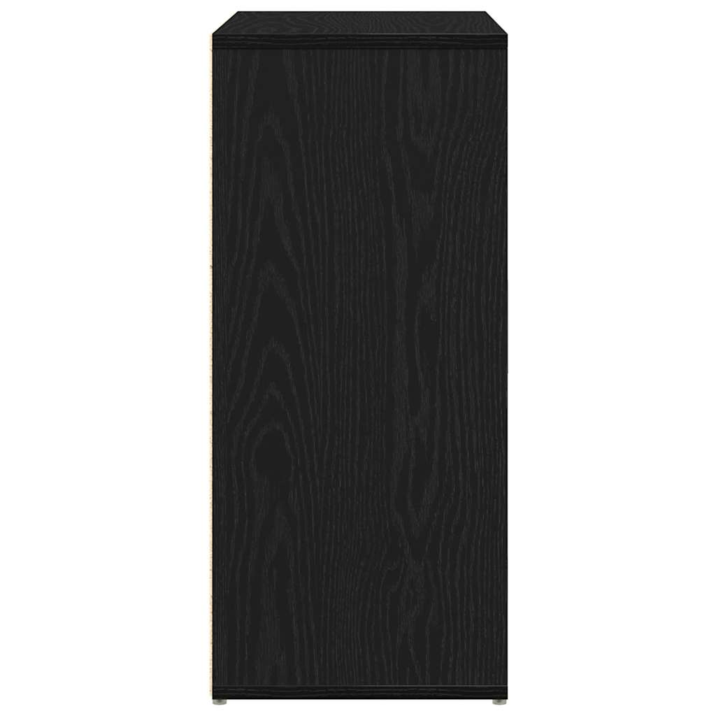 Credenza Rovere Nero 60x31x70 cm in Legno Multistrato - homemem39
