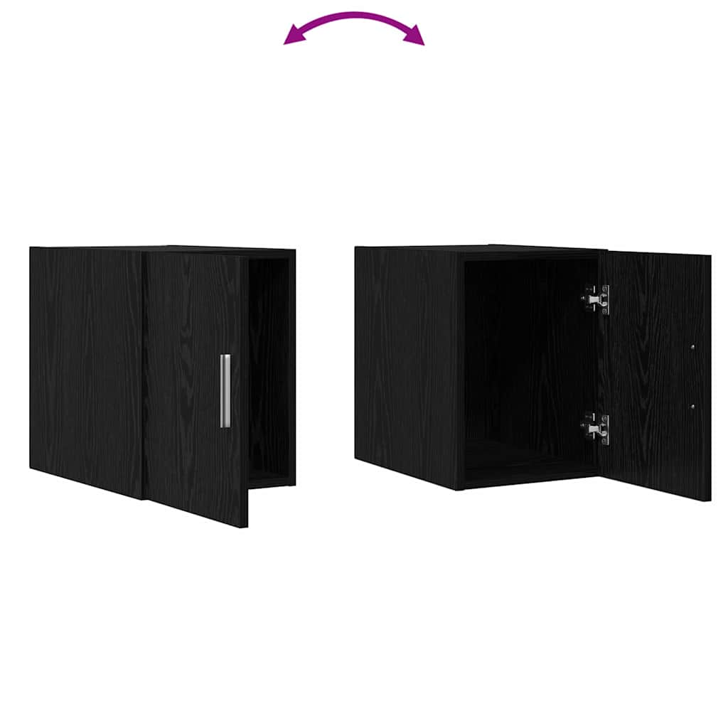 Mobiletto a muro Rovere Nero 30 x 42.5 x 39.5 cm