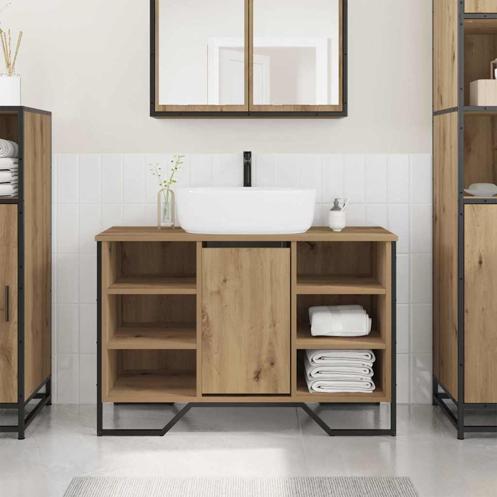 Armadio per Lavabo da Bagno Rovere artigianale 91 x 35 x 60 cm | homemem39