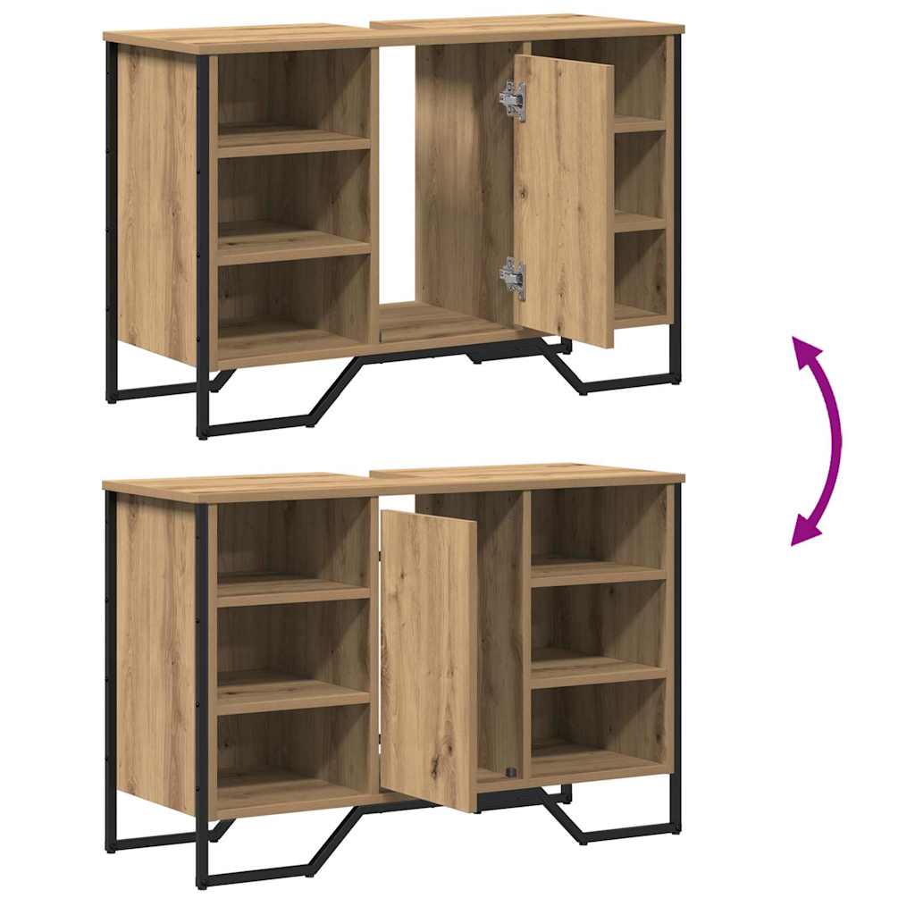 Armadio per Lavabo da Bagno Rovere artigianale 91 x 35 x 60 cm