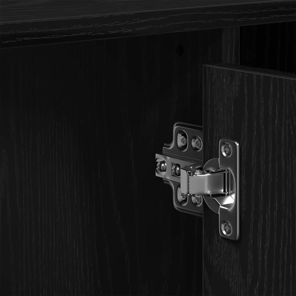 Armadio per Lavabo da Bagno Rovere Nero 91 x 35 x 60 cm | homemem39