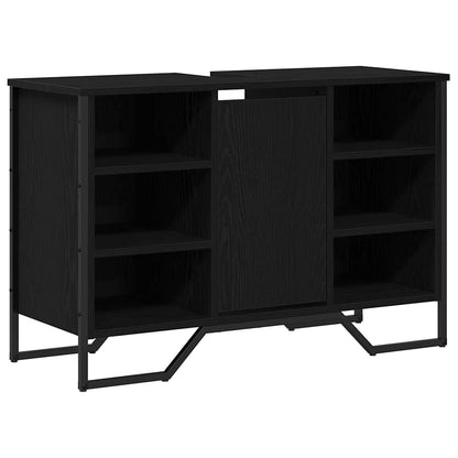 Armadio per Lavabo da Bagno Rovere Nero 91 x 35 x 60 cm | homemem39
