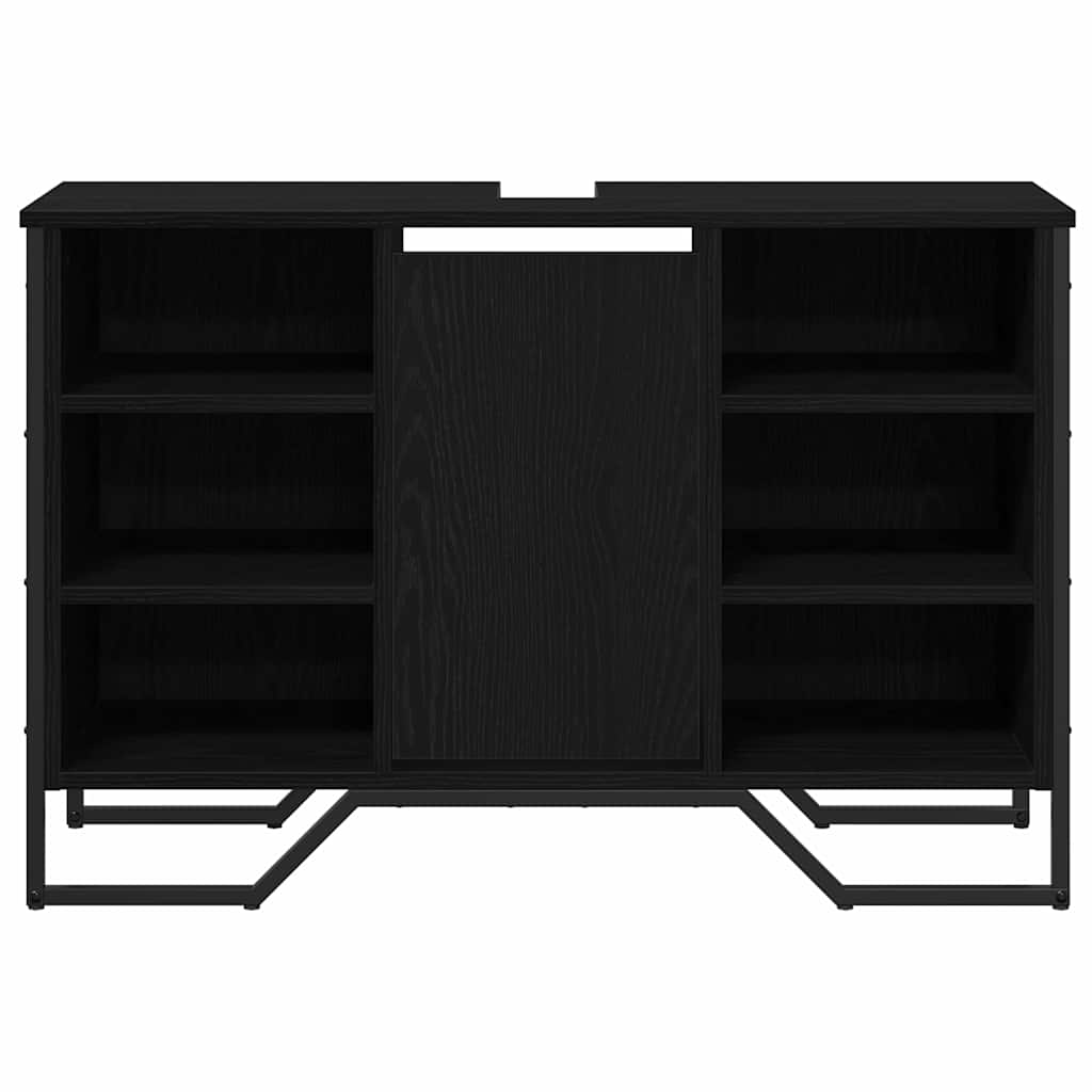 Armadio per Lavabo da Bagno Rovere Nero 91 x 35 x 60 cm | homemem39