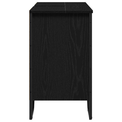 Armadio per Lavabo da Bagno Rovere Nero 91 x 35 x 60 cm | homemem39