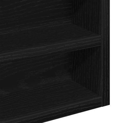 Vetrina Rovere Nero 100 x 8,5 x 75 cm Legno multistrato