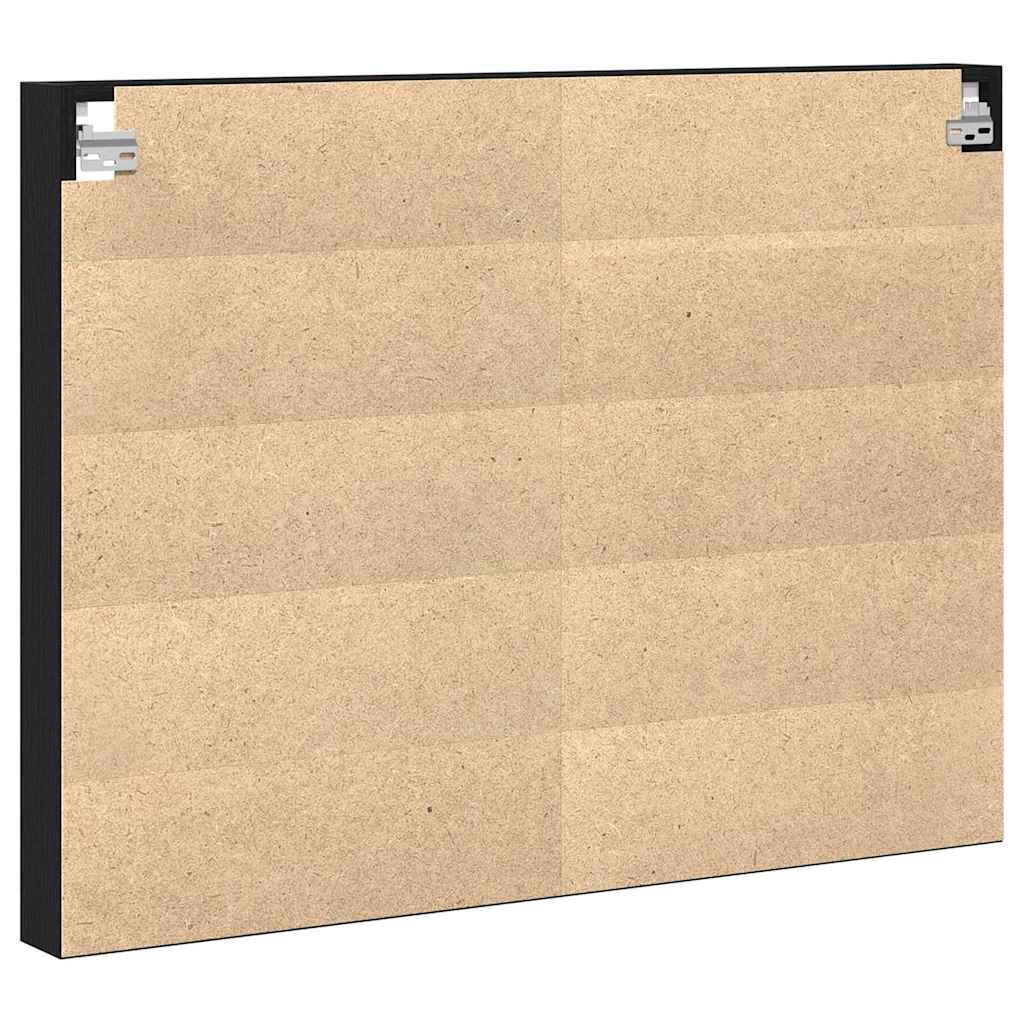 Vetrina Rovere Nero 100 x 8,5 x 75 cm Legno multistrato