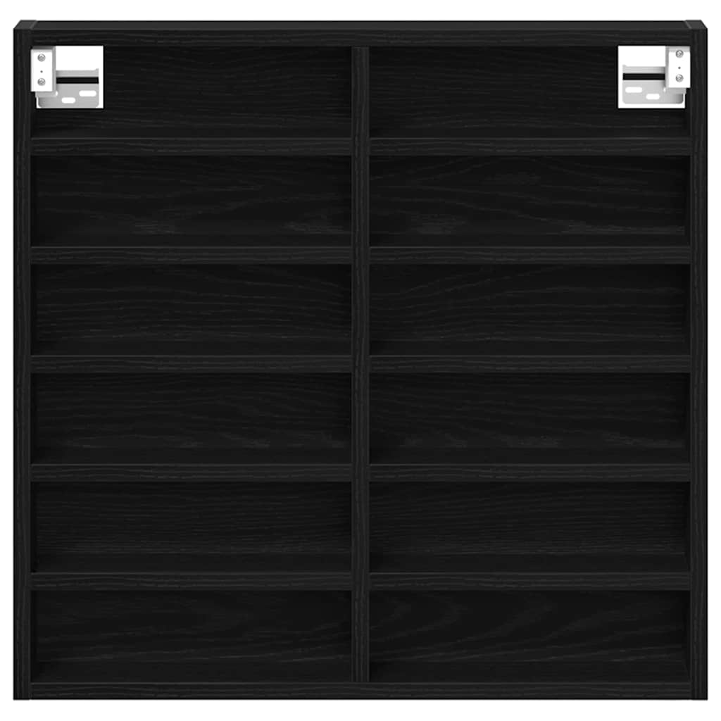 Vetrina Rovere Nero 60 x 8,5 x 58 cm Legno multistrato