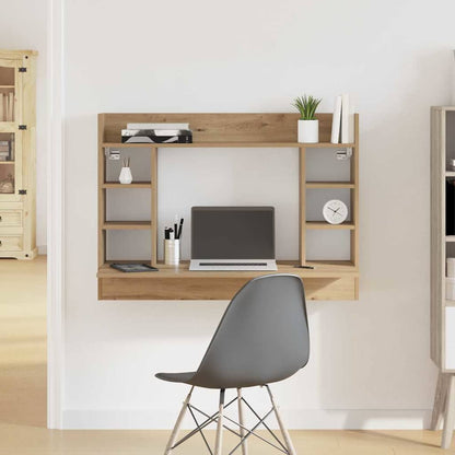 Scrivania a parete rovere artigianale Legno multistrato