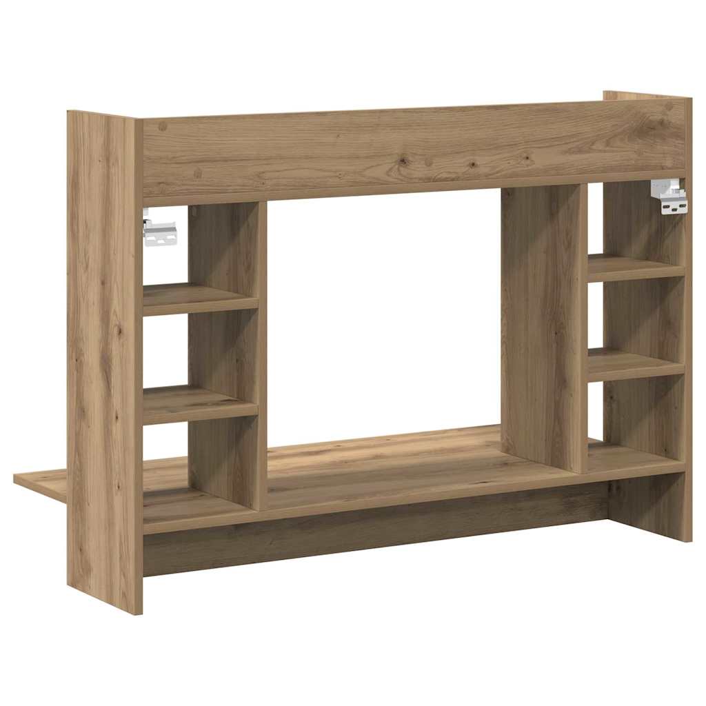 Scrivania a parete rovere artigianale 105 x 48 x 75 cm | homemem39