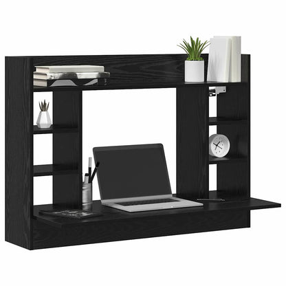 Scrivania a parete Rovere nero Legno multistrato