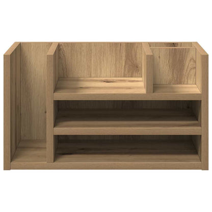 Organizzatore da scrivania Rovere nero 44,5 x 24 x 25 cm