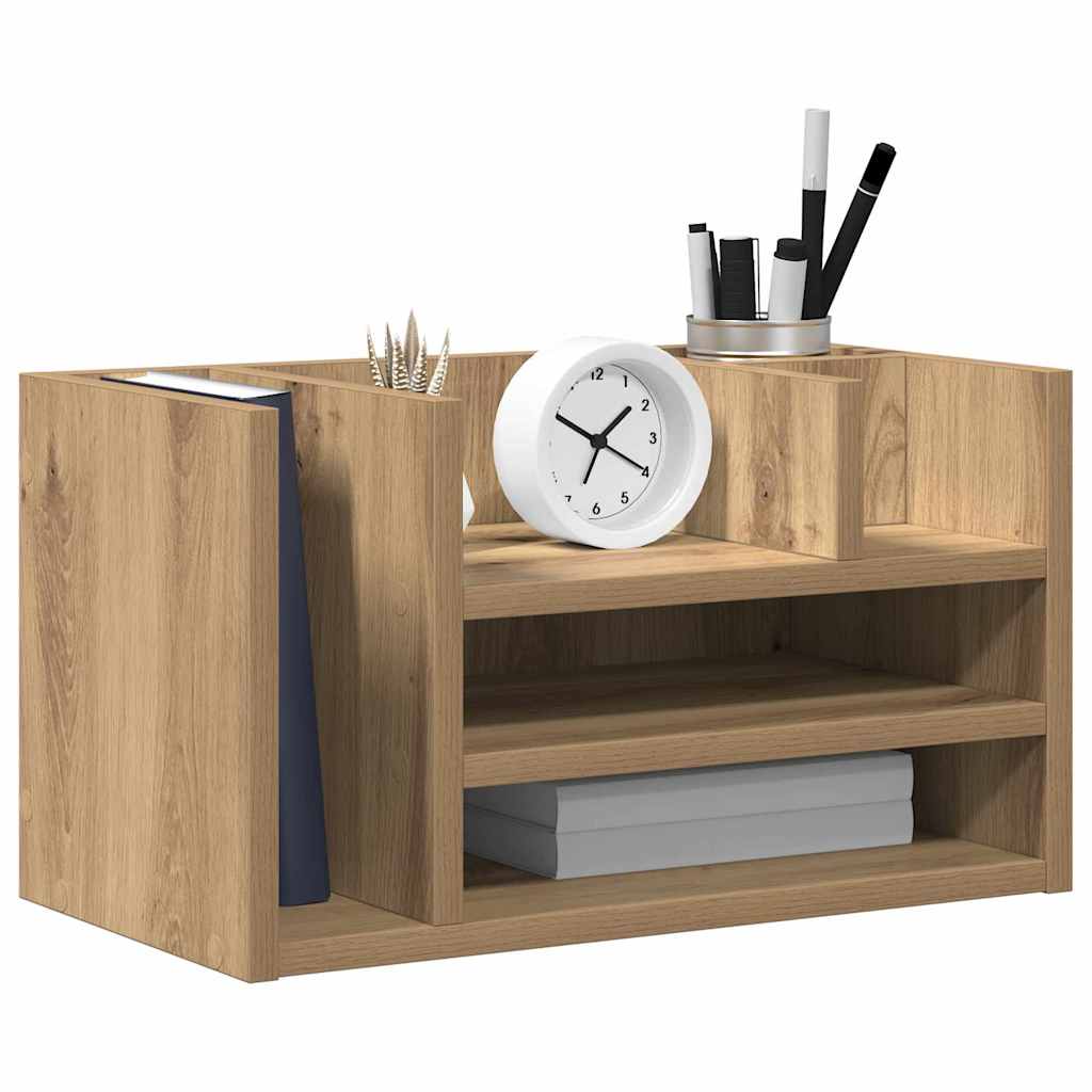 Organizzatore da scrivania Rovere nero 44,5 x 24 x 25 cm
