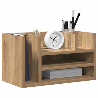 Organizzatore da scrivania Rovere nero 44,5 x 24 x 25 cm