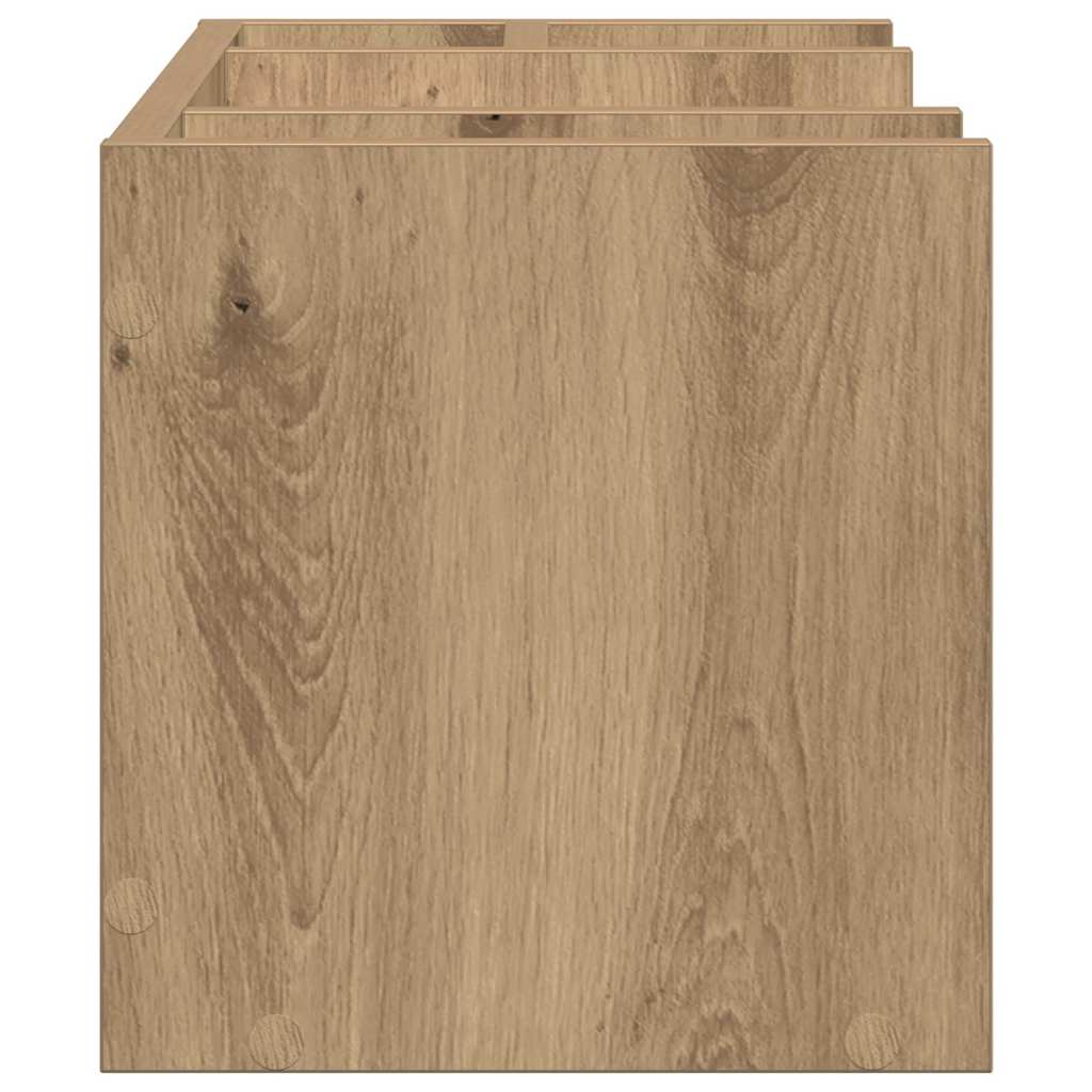 Organizzatore da scrivania Rovere nero 44,5 x 24 x 25 cm