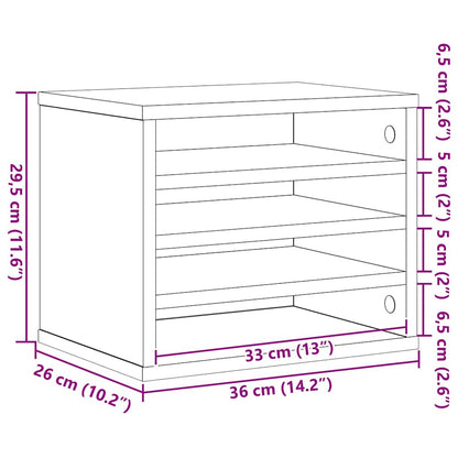 Organizzatore da scrivania Rovere artigianale 36 x 26 x 29,5 cm | homemem39