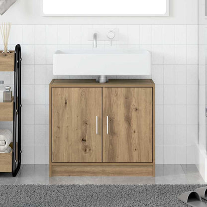 Mobile da Bagno con porta Rovere artigianale 63 x 29 x 55 cm