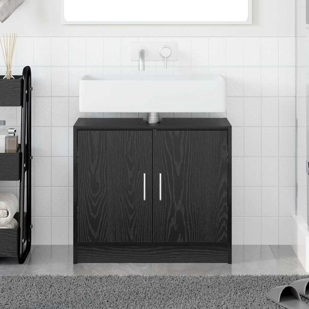 Mobile da Bagno Rovere Nero 63 x 29 x 55 cm Legno multistrato | homemem39