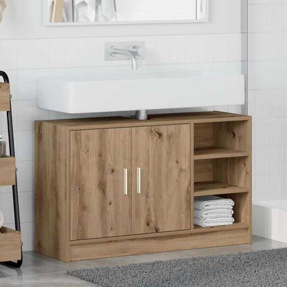 Mobile da Bagno con porta Rovere artigianale 90 x 29 x 55 cm | homemem39