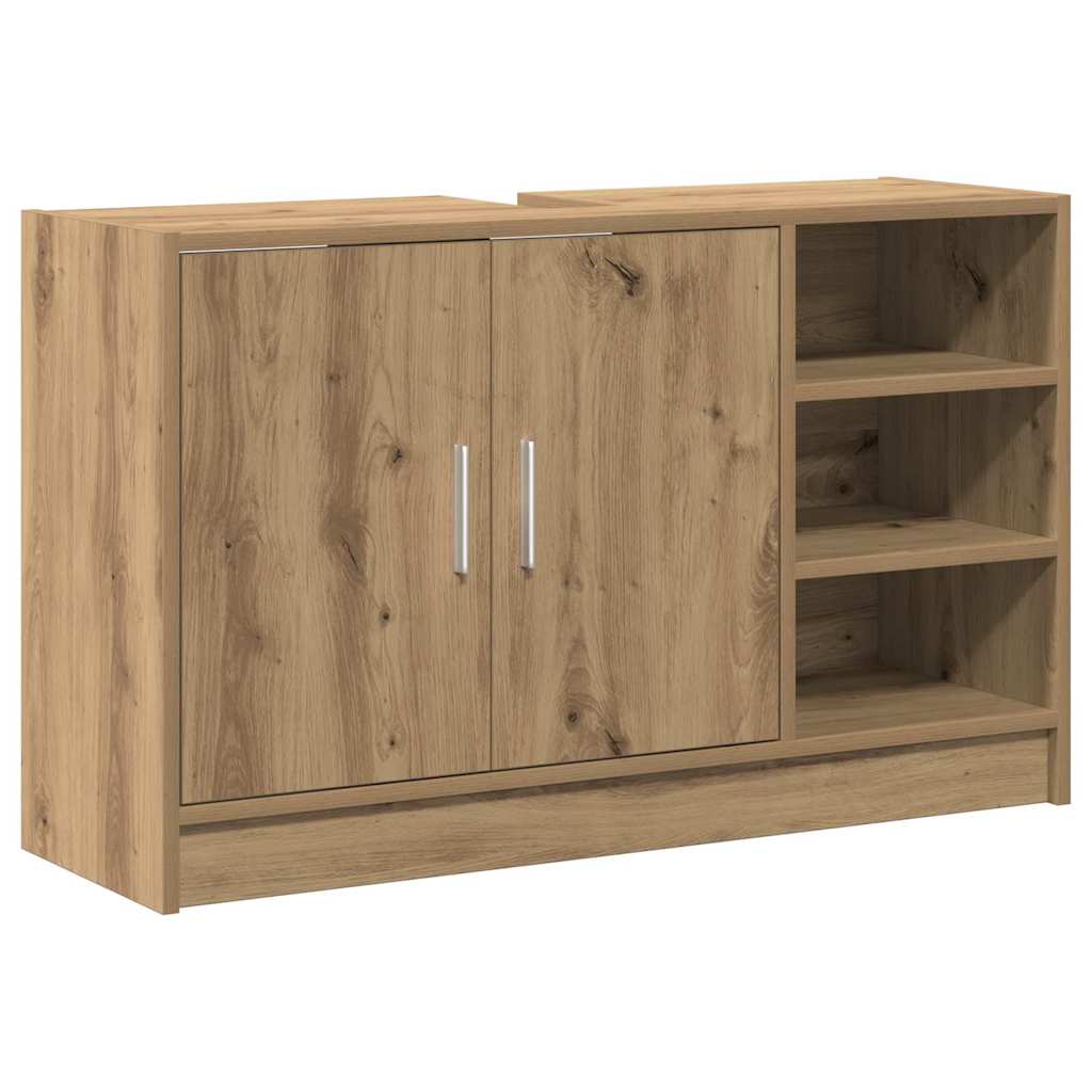 Mobile da Bagno con porta Rovere artigianale 90 x 29 x 55 cm | homemem39