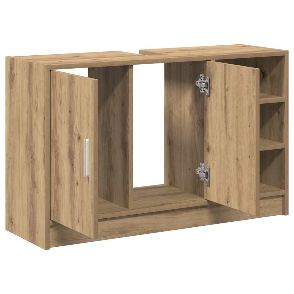 Mobile da Bagno con porta Rovere artigianale 90 x 29 x 55 cm | homemem39