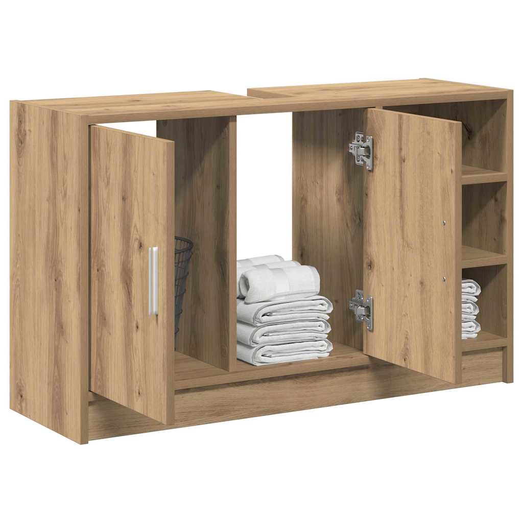 Mobile da Bagno con porta Rovere artigianale 90 x 29 x 55 cm | homemem39