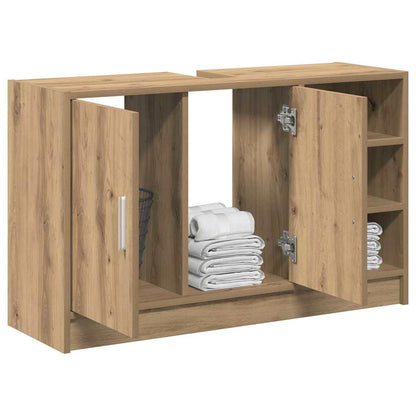 Mobile da Bagno con porta Rovere artigianale 90 x 29 x 55 cm | homemem39