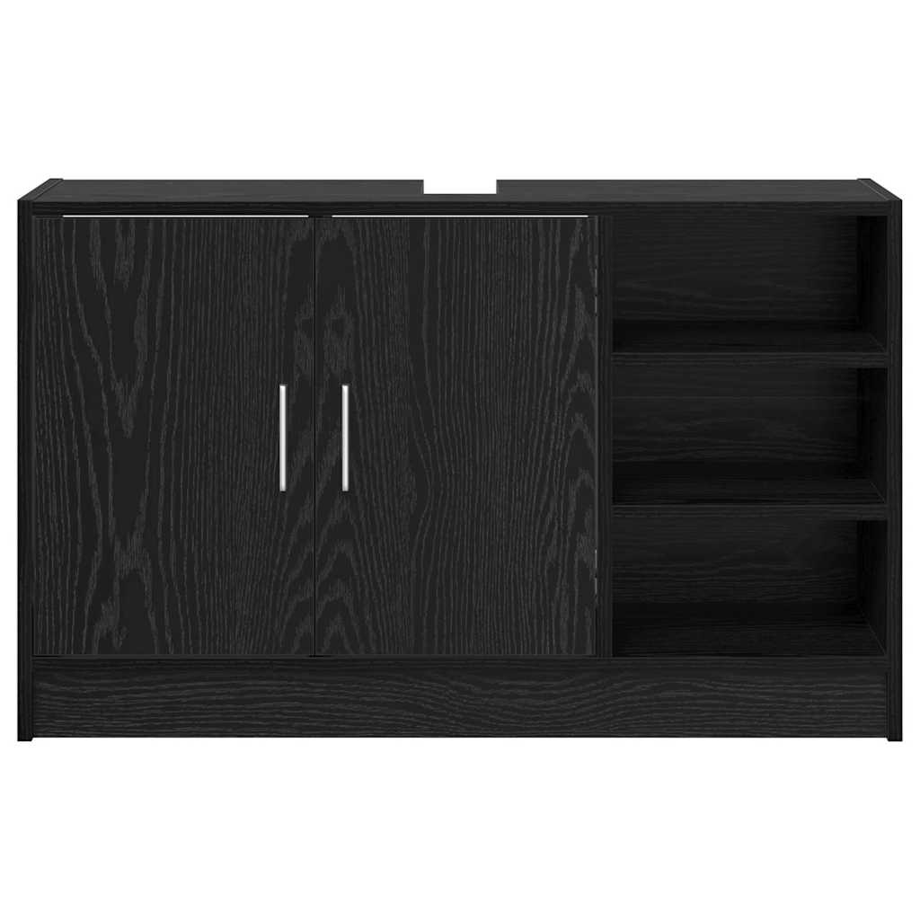 Mobile da Bagno Rovere Nero 90 x 29 x 55 cm Legno multistrato