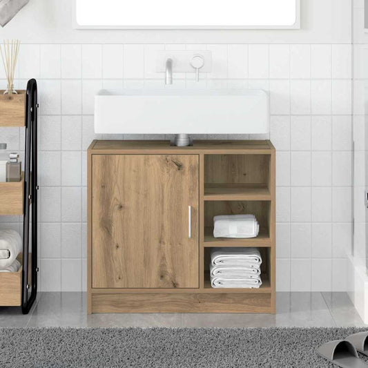 Mobile da Bagno con porta Rovere artigianale 63 x 29 x 55 cm