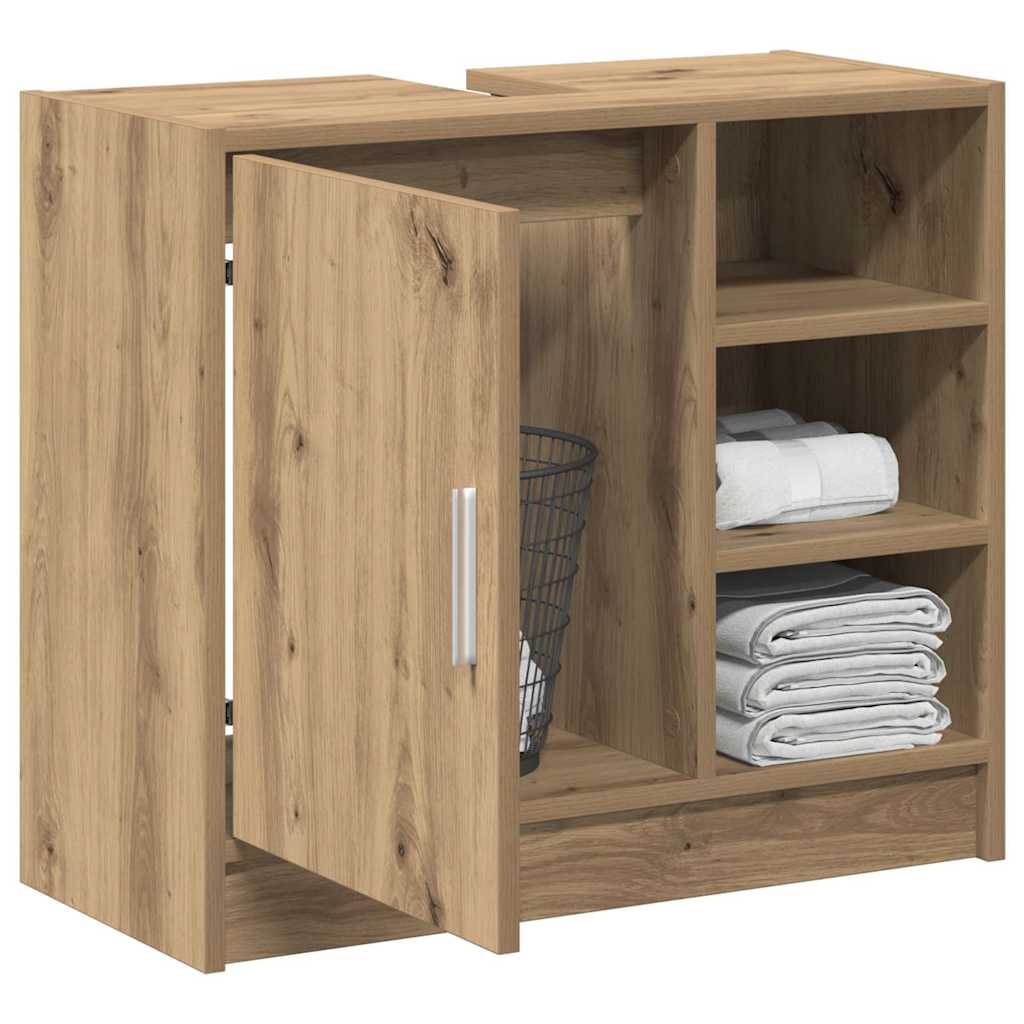 Mobile da Bagno con porta Rovere artigianale 63 x 29 x 55 cm | homemem39