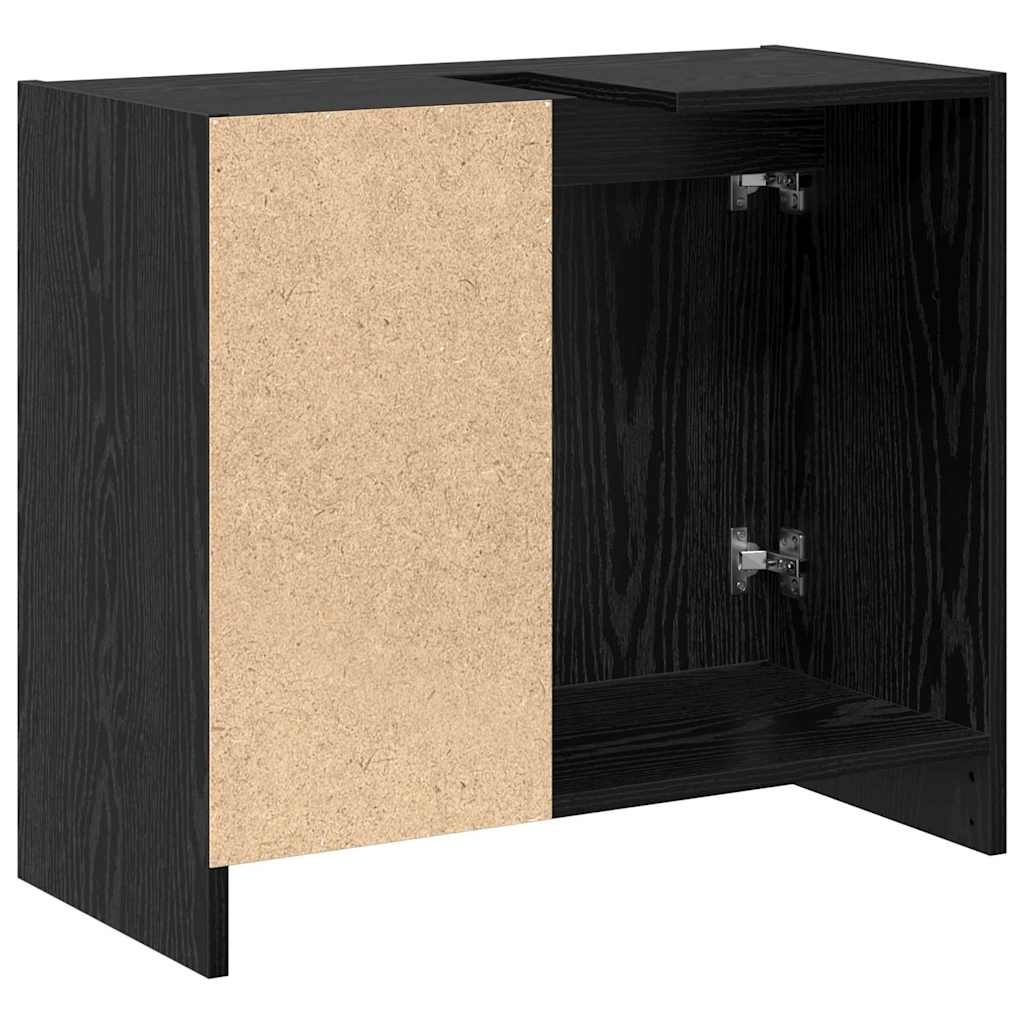 Mobile da Bagno Rovere Nero 63 x 29 x 55 cm Legno multistrato | homemem39