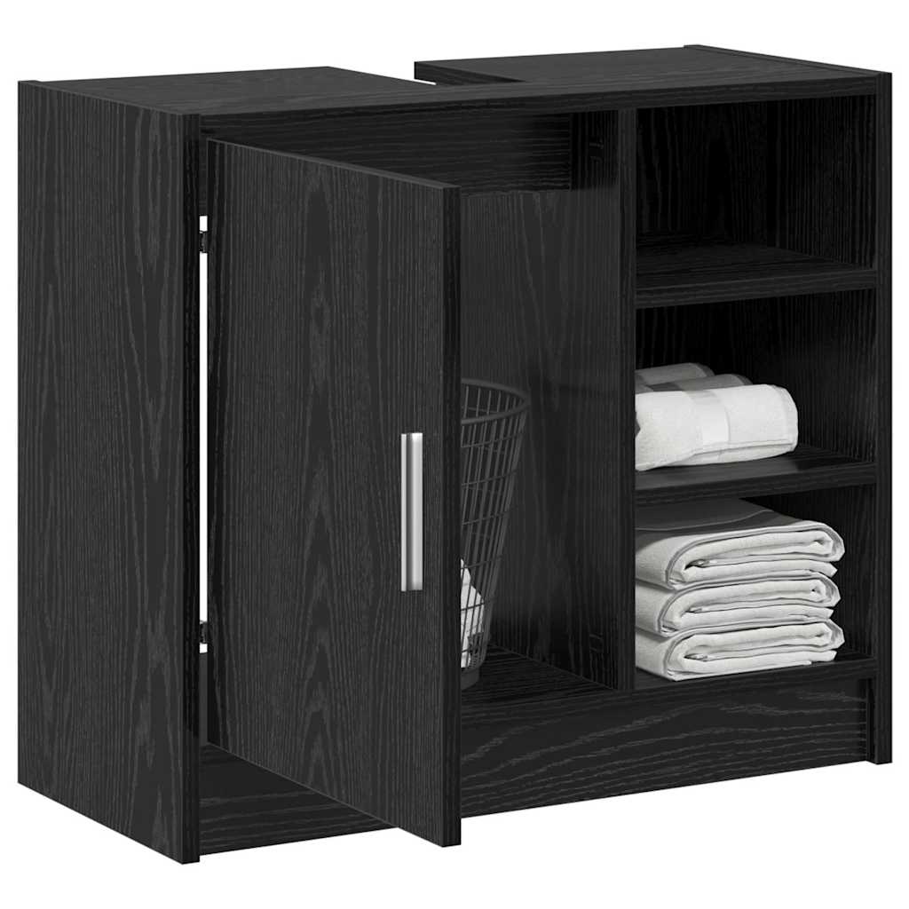 Mobile da Bagno Rovere Nero 63 x 29 x 55 cm Legno multistrato