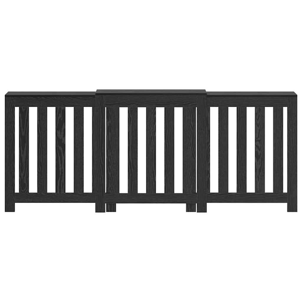 Copertura per radiatori Rovere Nero 205 x 21,5 x 83,5 cm