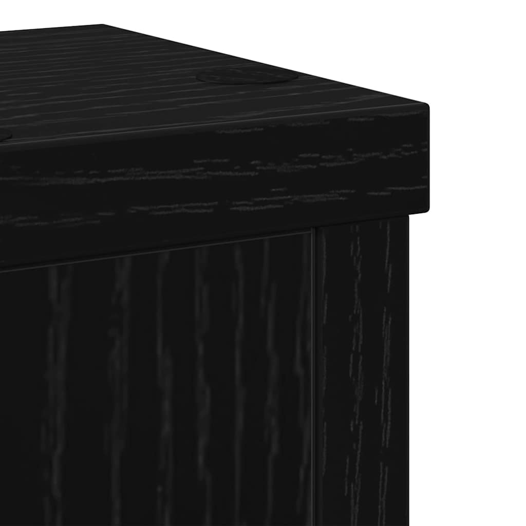 Supporto per piante 2 pcs Rovere Nero 10 x 10 x 18 cm | homemem39