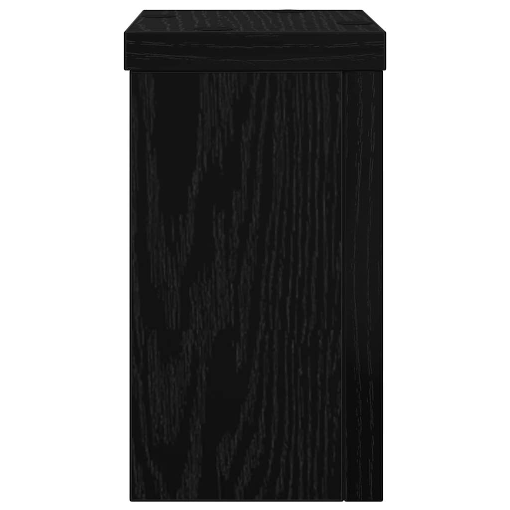 Supporto per piante 2 pcs Rovere Nero 10 x 10 x 18 cm | homemem39