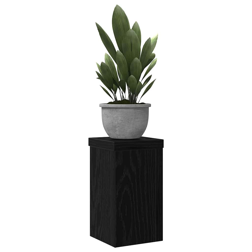 Supporto per piante 2 pcs Rovere Nero 10 x 10 x 18 cm | homemem39