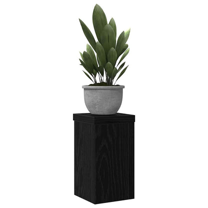 Supporto per piante 2 pcs Rovere Nero 10 x 10 x 18 cm | homemem39