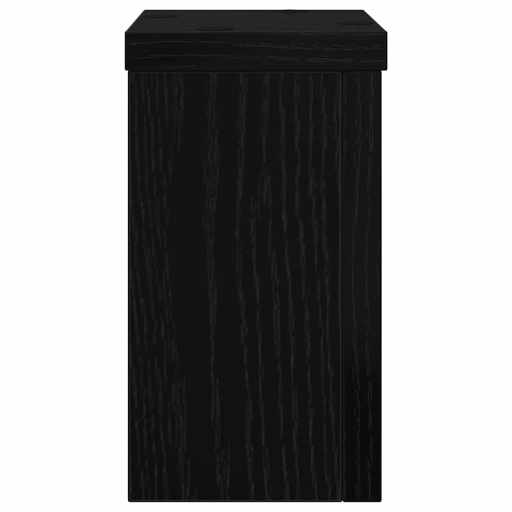 Supporto per piante 2 pcs Rovere Nero 10 x 10 x 18 cm | homemem39
