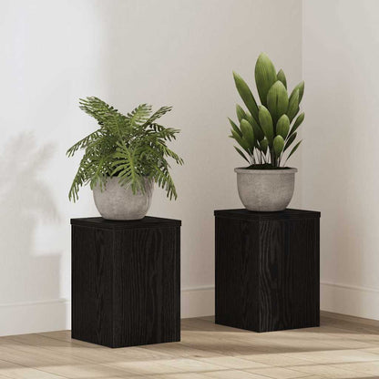Supporto per piante 2 pcs Rovere Nero 20 x 20 x 30 cm | homemem39