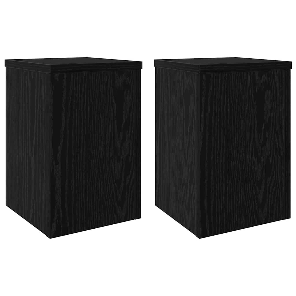Supporto per piante 2 pcs Rovere Nero 20 x 20 x 30 cm | homemem39