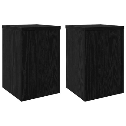 Supporto per piante 2 pcs Rovere Nero 20 x 20 x 30 cm | homemem39