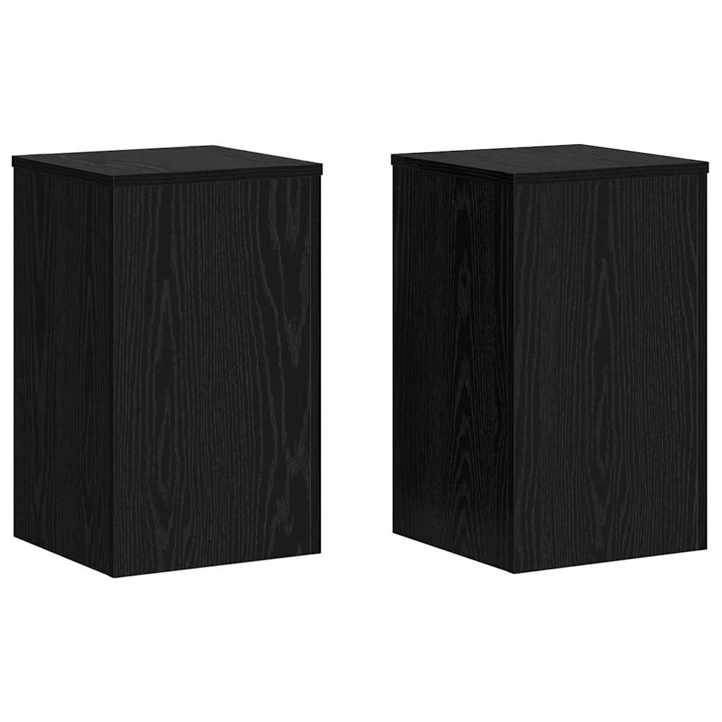 Supporto per piante 2 pcs Rovere Nero 30 x 30 x 50 cm