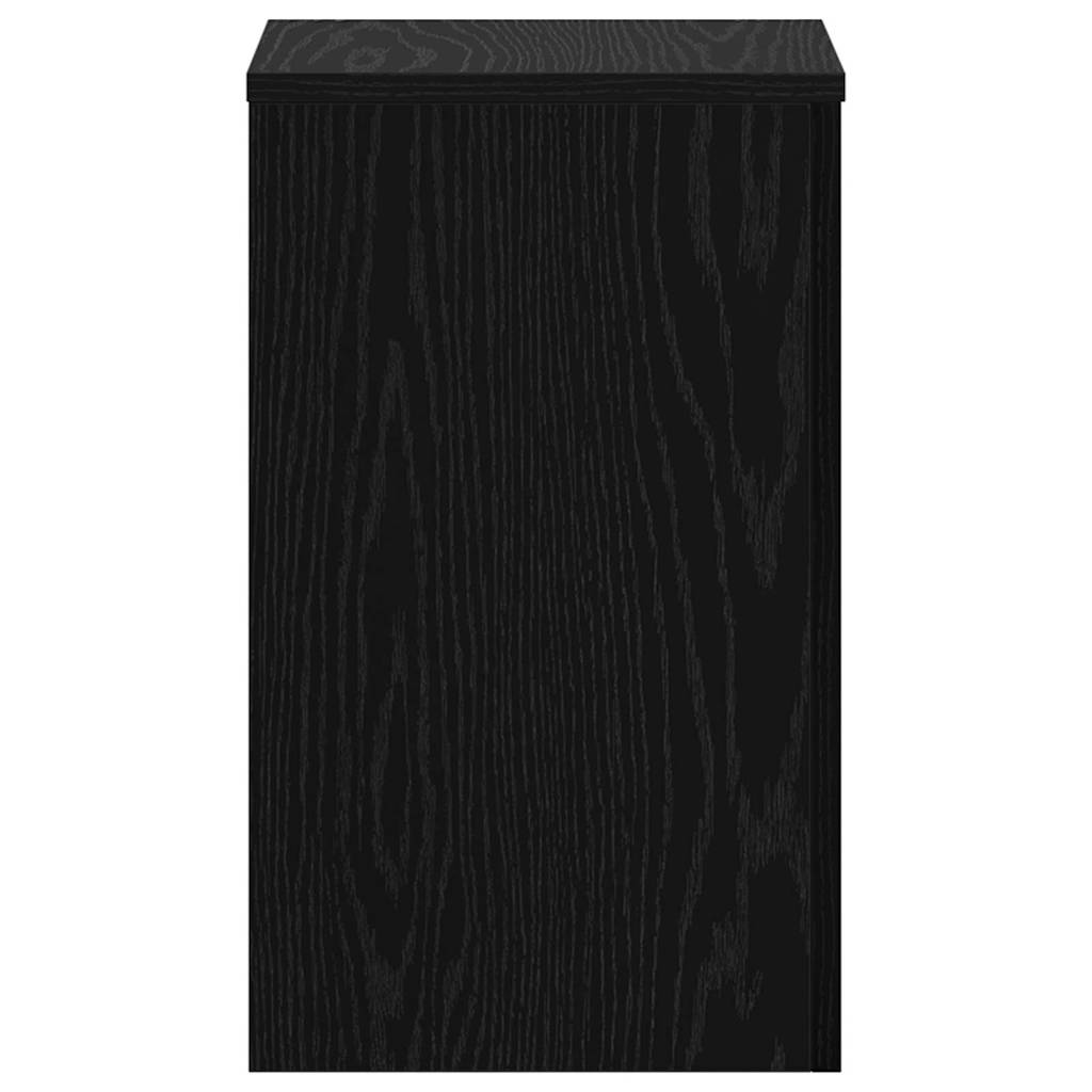 Supporto per piante 2 pcs Rovere Nero 30 x 30 x 50 cm