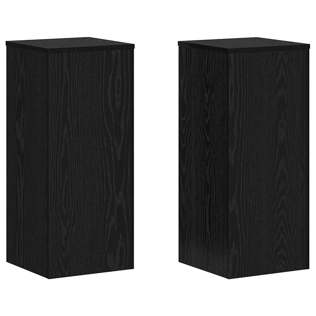 Supporto per piante 2 pcs Rovere Nero 30 x 30 x 70 cm | homemem39