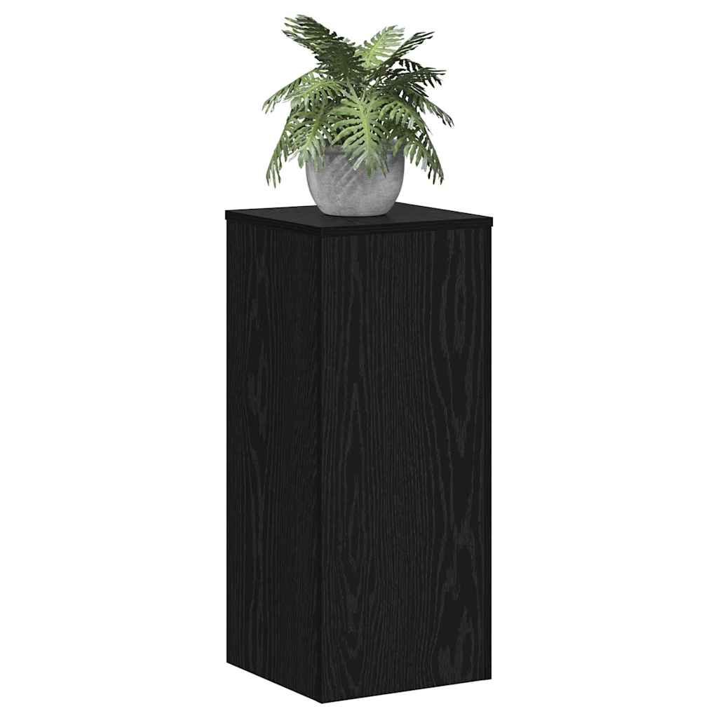 Supporto per piante 2 pcs Rovere Nero 30 x 30 x 70 cm | homemem39