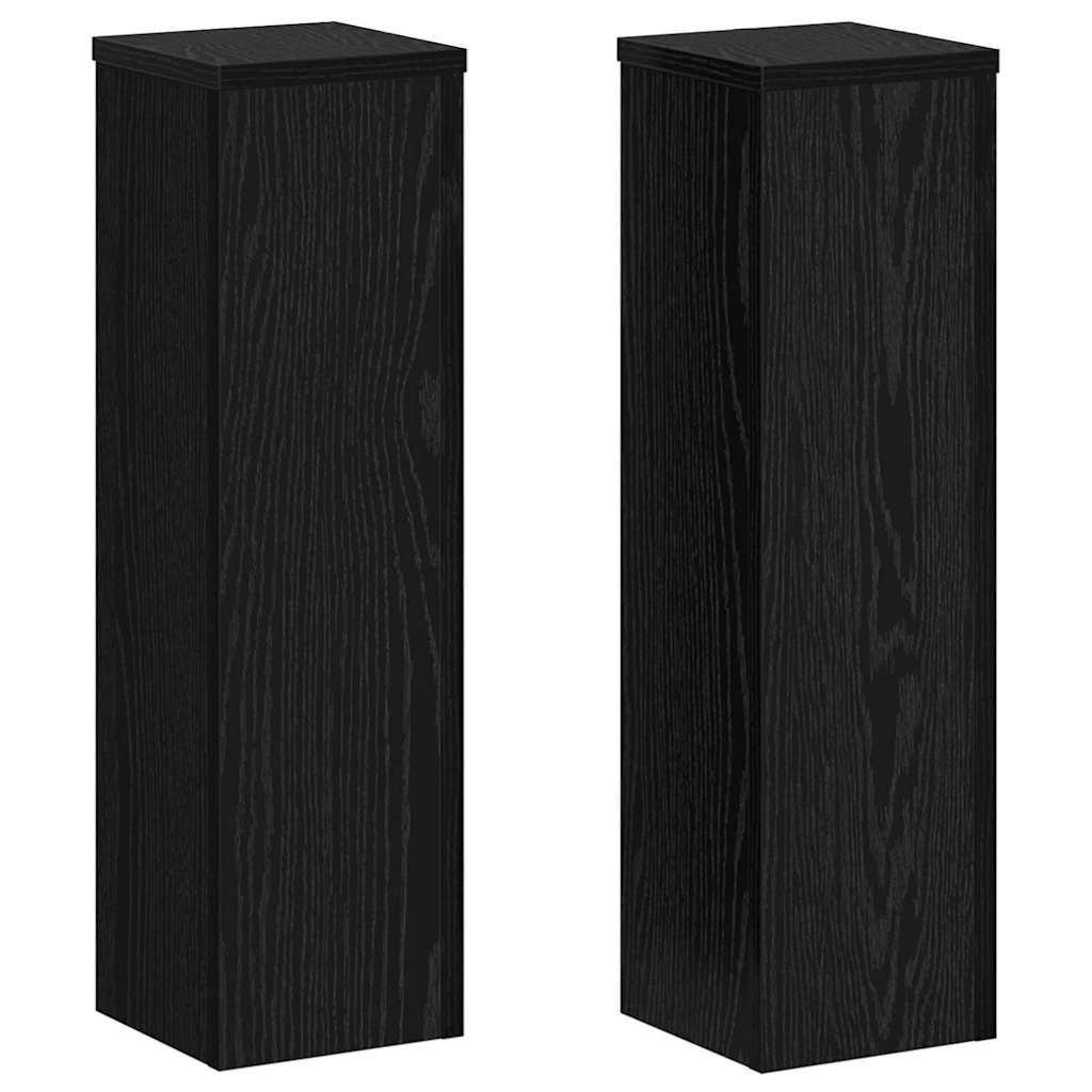 Supporto per piante 2 pcs Rovere Nero 17 x 17 x 60 cm | homemem39