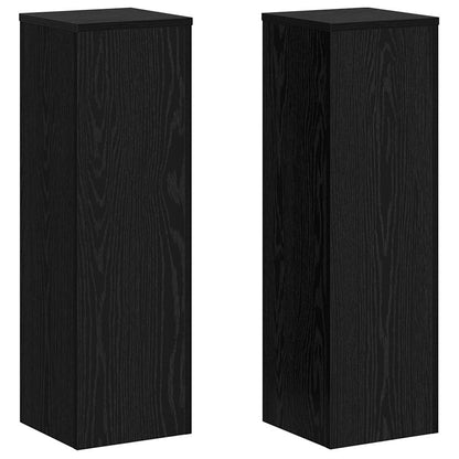 Supporto per piante 2 pcs Rovere Nero 25 x 25 x 80 cm | homemem39