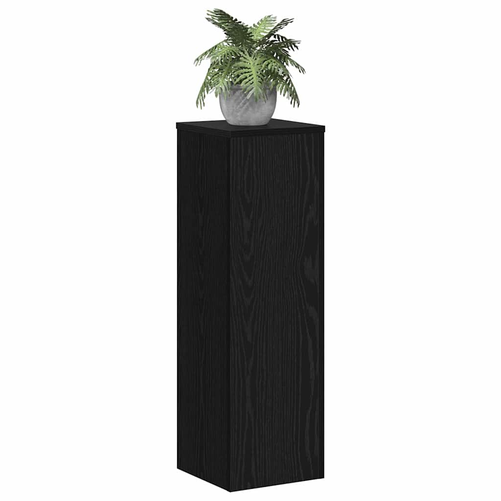 Supporto per piante 2 pcs Rovere Nero 25 x 25 x 80 cm | homemem39